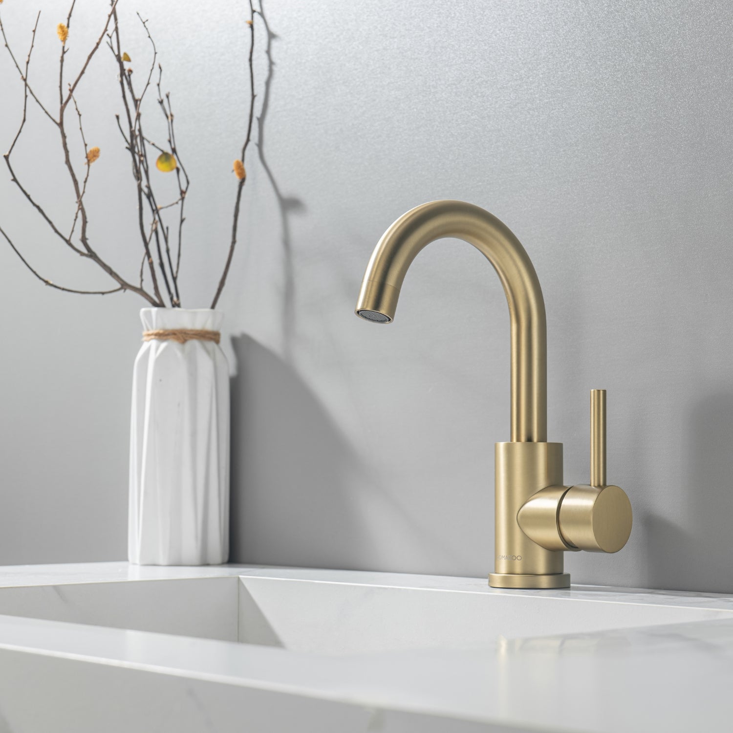 LOMAZOO Robinet de lavabo doré Lysa - 4