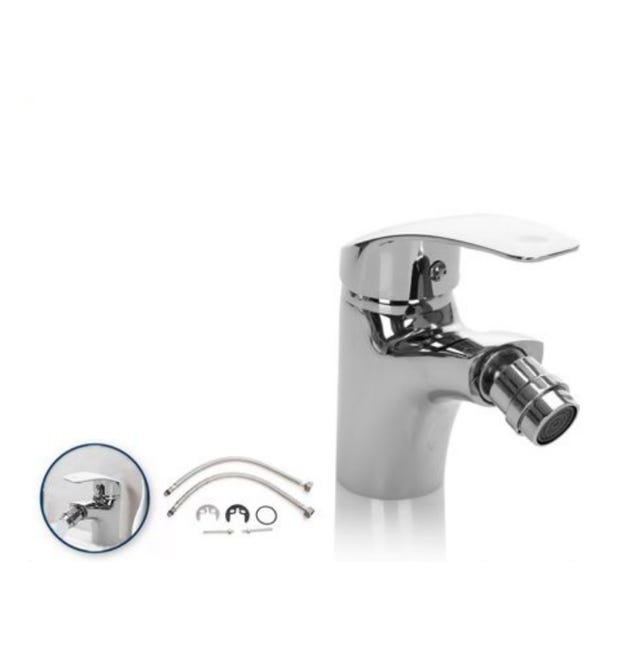 Grifo monomando con manguera flexible, apto para bidé y lavabo