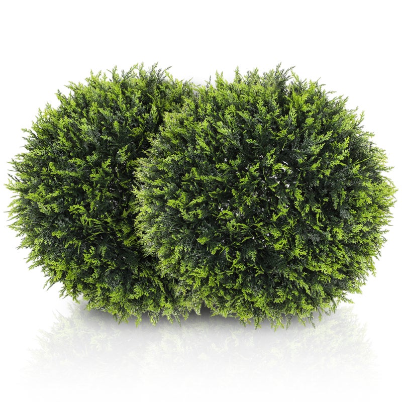 Lot De 2 Plantes Artificielles Vertes - 37 Cm, Décoration Intérieur Pour Bureau, Cuisine, Salon, Salle De Bain