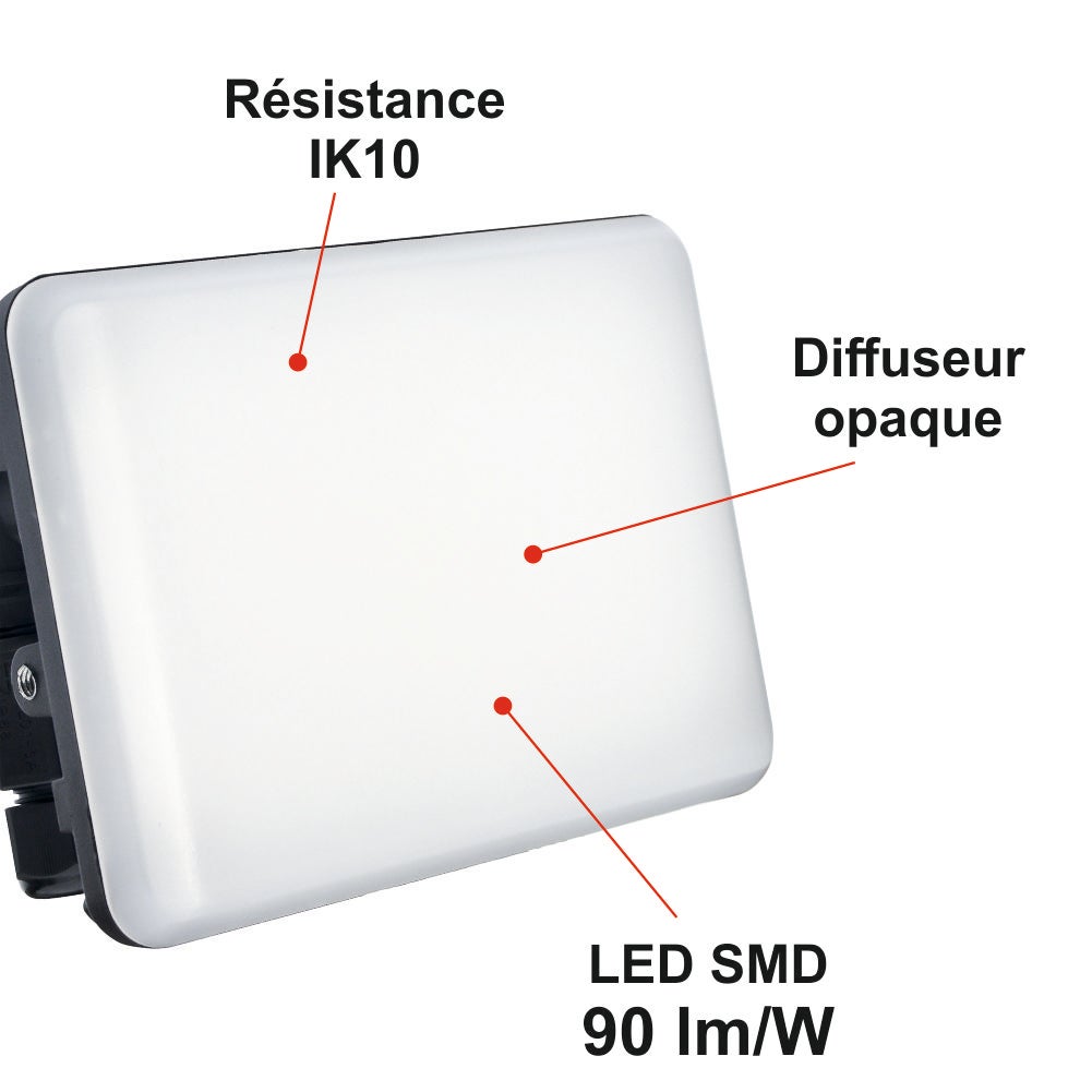 Lot de 4 projecteurs LED 50W/IP65/IK10/4500lm/4000K connexion directe - sans câble - garantie 5 ans - 2