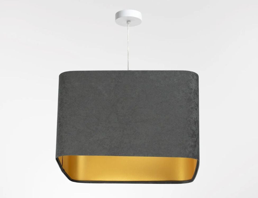 Lampa wisząca KWADRO SUE 40w25 grafitowa/złota