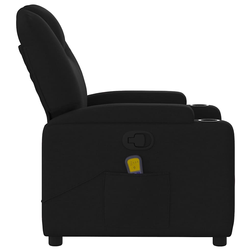 Fauteuil de Salon，Chaise，Fauteuil inclinable de massage en tissu noir - 8