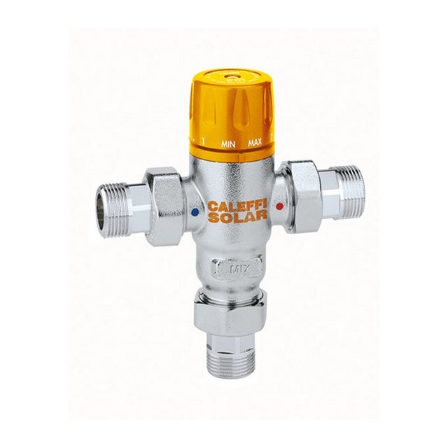 Mélangeur solaire Thermostat pour des températures d'entrée jusqu'à 100 Gr 3/4 pouce, réglable Caleffi