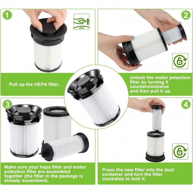 2 filtres HX FSF, pièces de rechange pour aspirateurs Miele Triflex HX1 Facelift et HX2, filtre pour aspirateur - 3