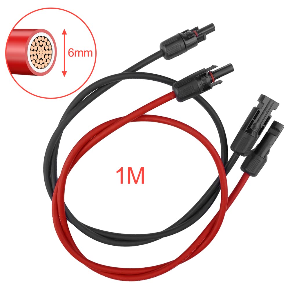 GELRHONR Cavo Di Prolunga Per Pannello Solare 14AWG 1 Metro - Coppia Maschio/Femmina Per Impianti Fotovoltaici