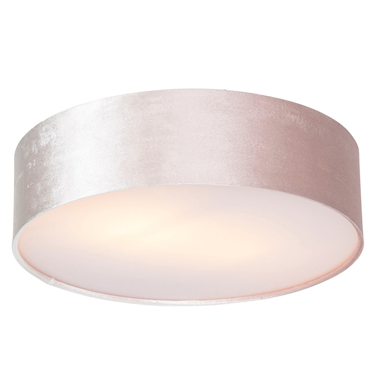 Qazqa nowoczesny plafon - Drum - różowy, max. 40w, e27, z 2 punktami świetlnymi, 40cm oświetlenie wewnętrzne