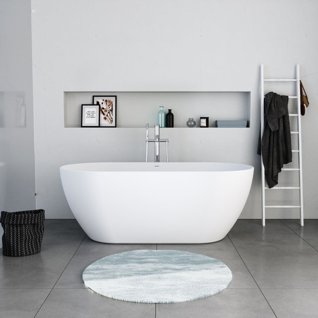 DURAVIT - Vasca da bagno in acrilico con scarico e troppopieno, 2 pareti, 2 sedili - 170x80x45cm - Bianco opaco - DURAMUNA