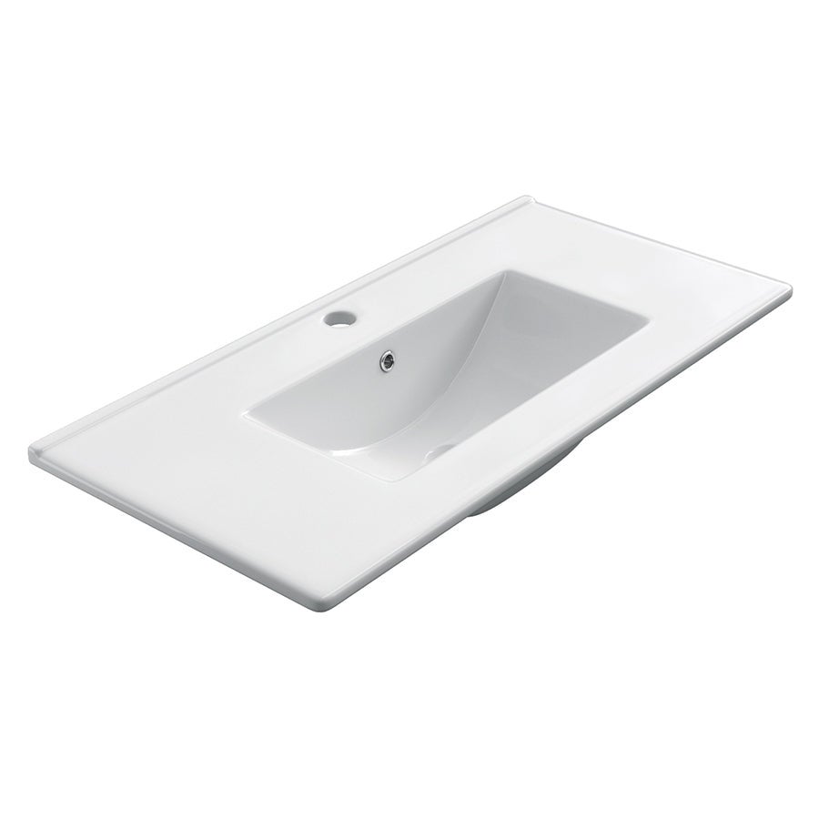 Meuble de salle de bain 80cm simple vasque - 3 tiroirs - sans miroir - PALMA - ebony (bois noir) - 3