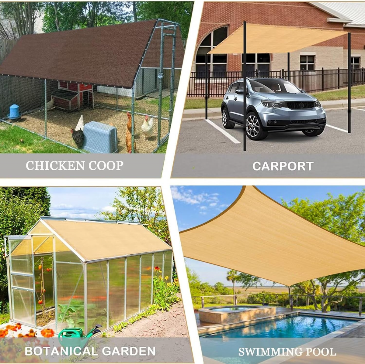 Filet pare-soleil, filet de protection solaire, filet d'ombrage de jardin avec œillets, filet anti-UV (jaune - 2x4m) avec corde de 4m - 7