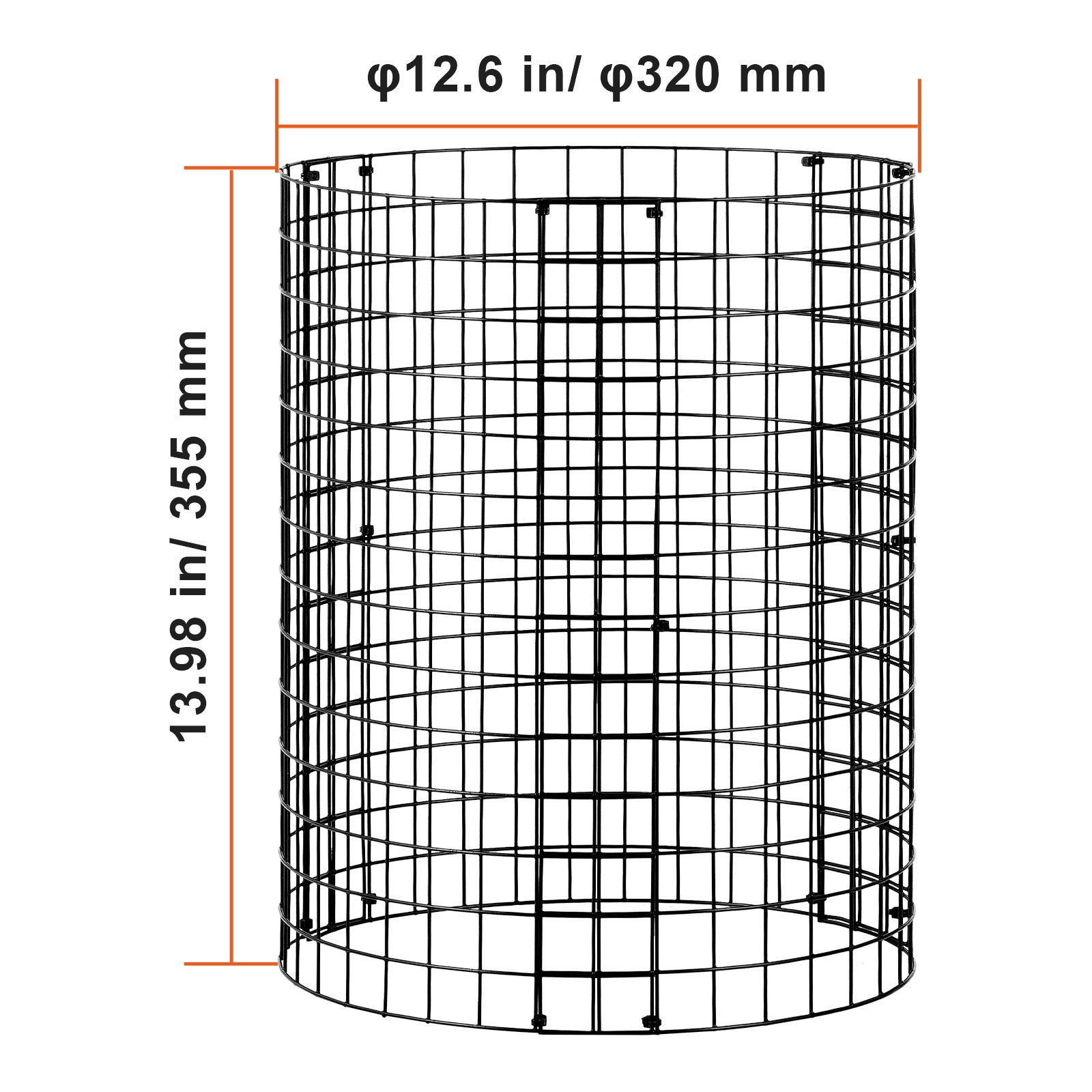Lot de SucceBuy 6 cages grillagées pour plantes,32 cm de diamètre x 35,6 cm de hauteur,clôtures extérieures,garde les animaux à l'extérieur - 2