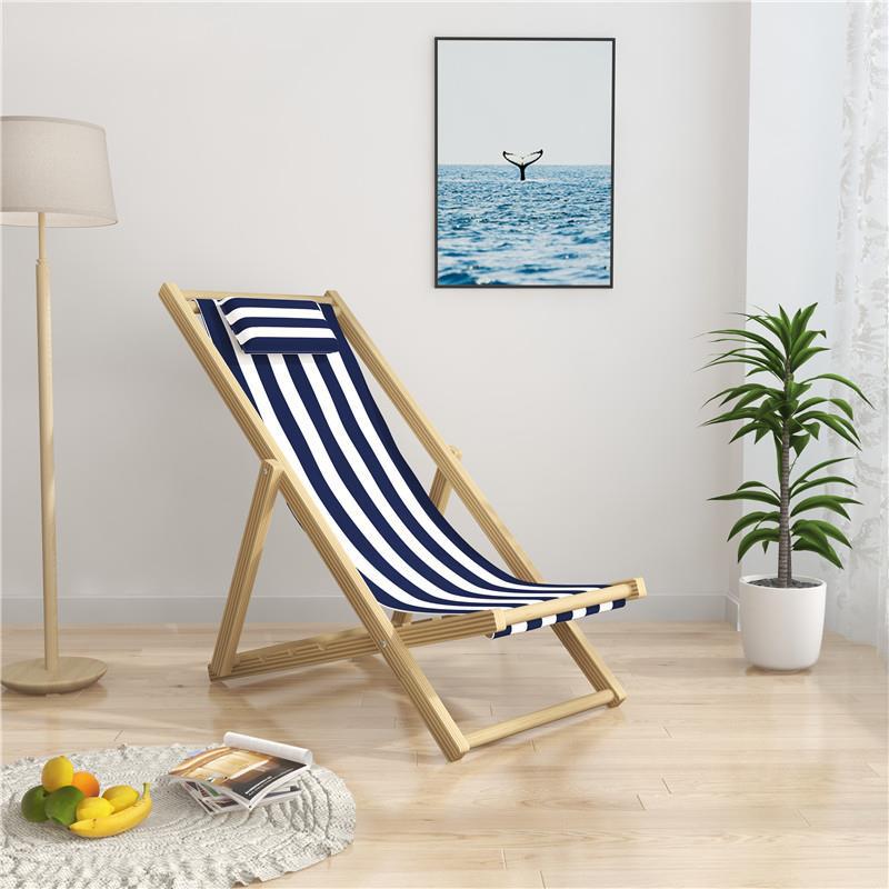 Toile de Remplacement pour Transat en Coton Blanc Cassé,115x43 cm, Tissus Rechange pour chilienne - 3