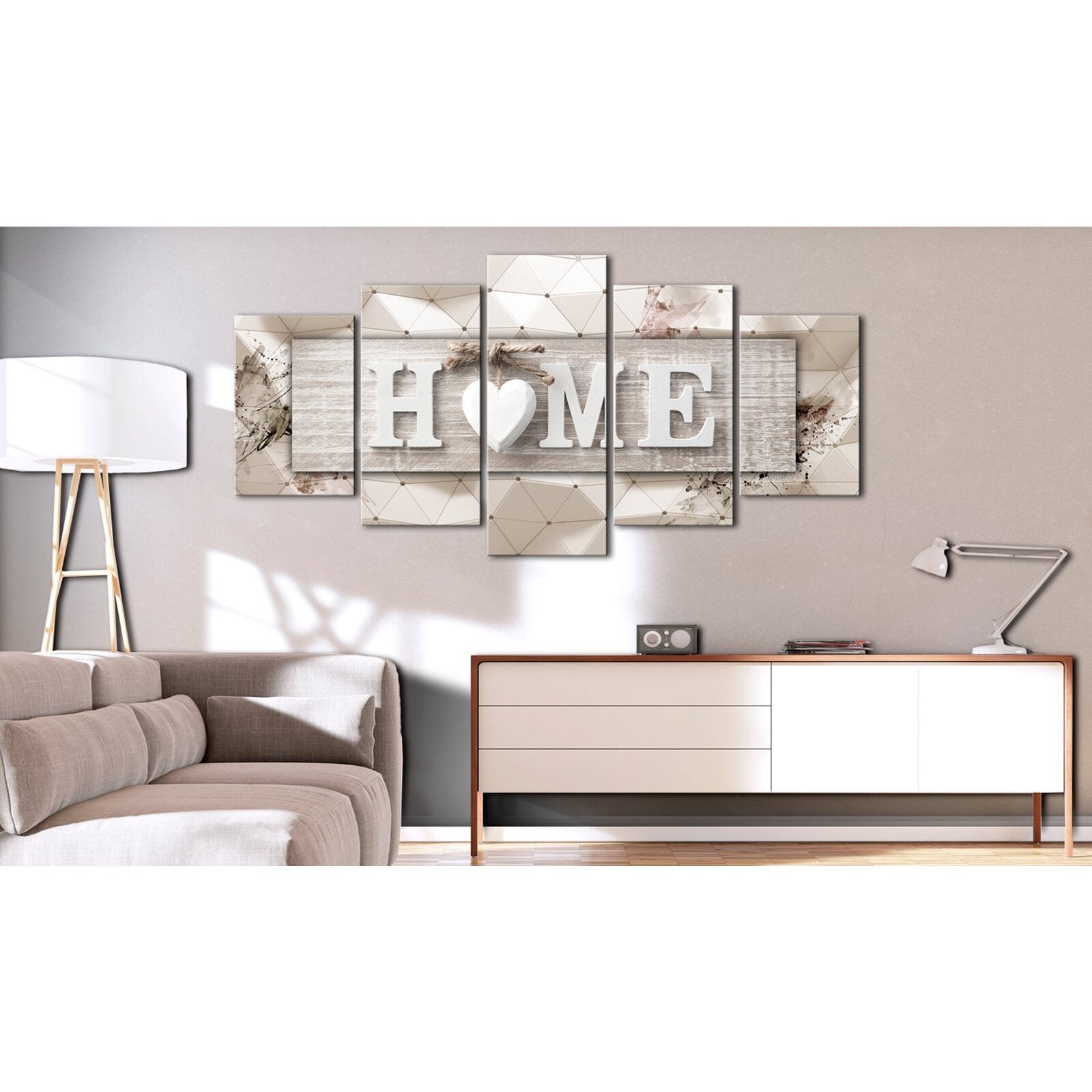 Tableau maison géométrie moderne - 200 x 100 cm - 2