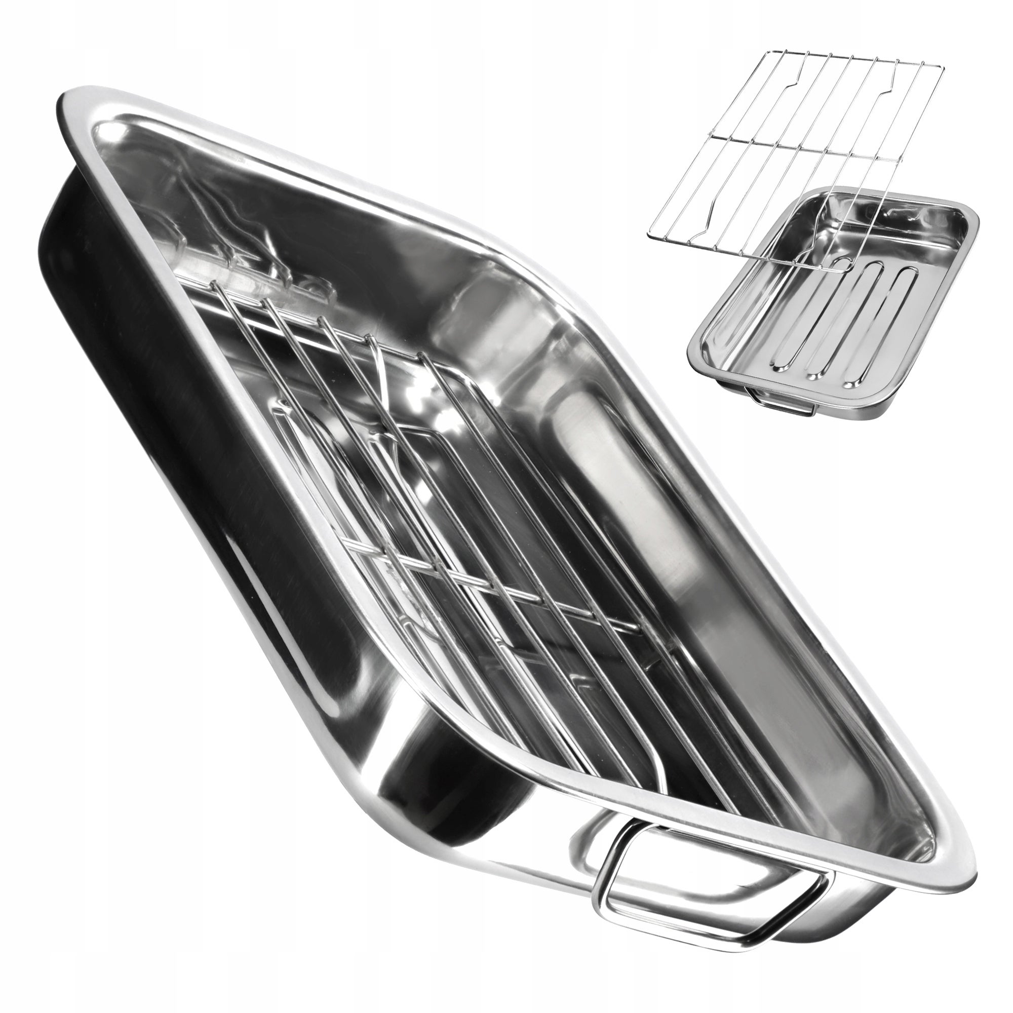 BLACHA Z RUSZTEM BRYTFANNA DO PIECZENIA KURCZAKA RYB FORMA STAL KRATKĄ 40cm