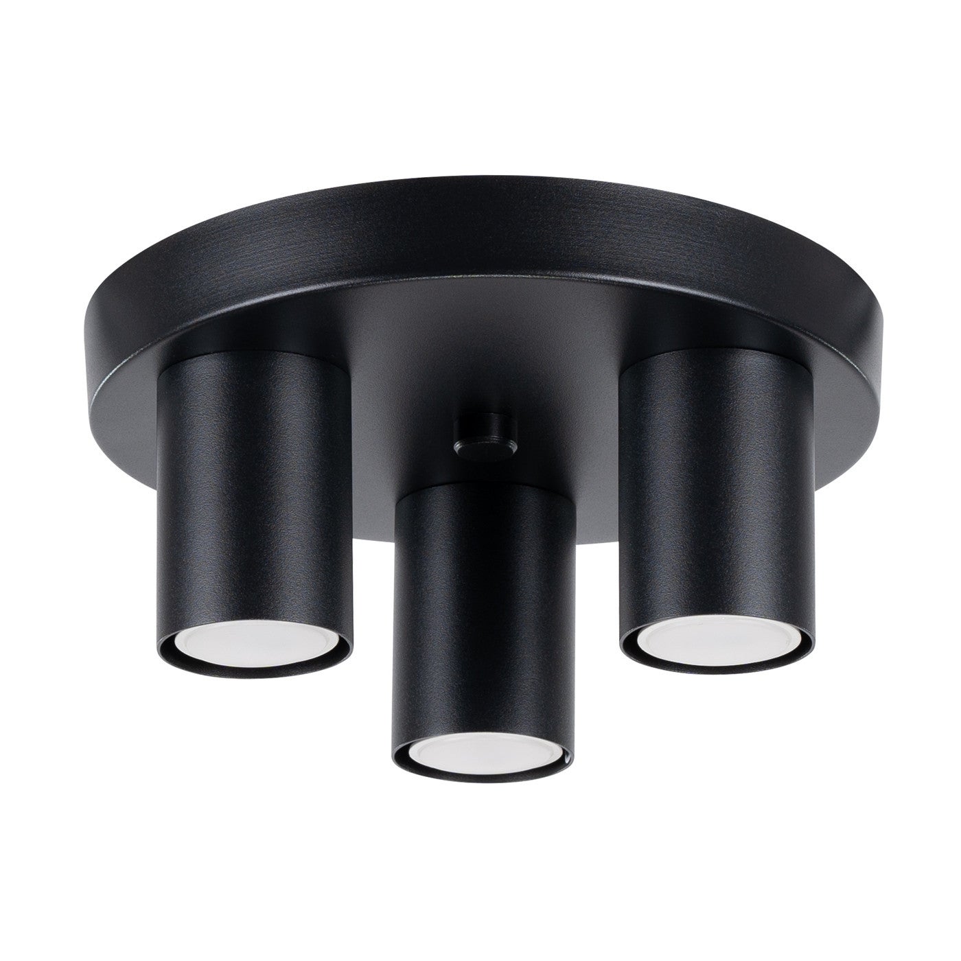 Reflektor sufitowy spot natynkowy Lagos okrągły czarny 3xGU10x10W wym: 12 x 25 x 25 cm metal Sollux Lighting