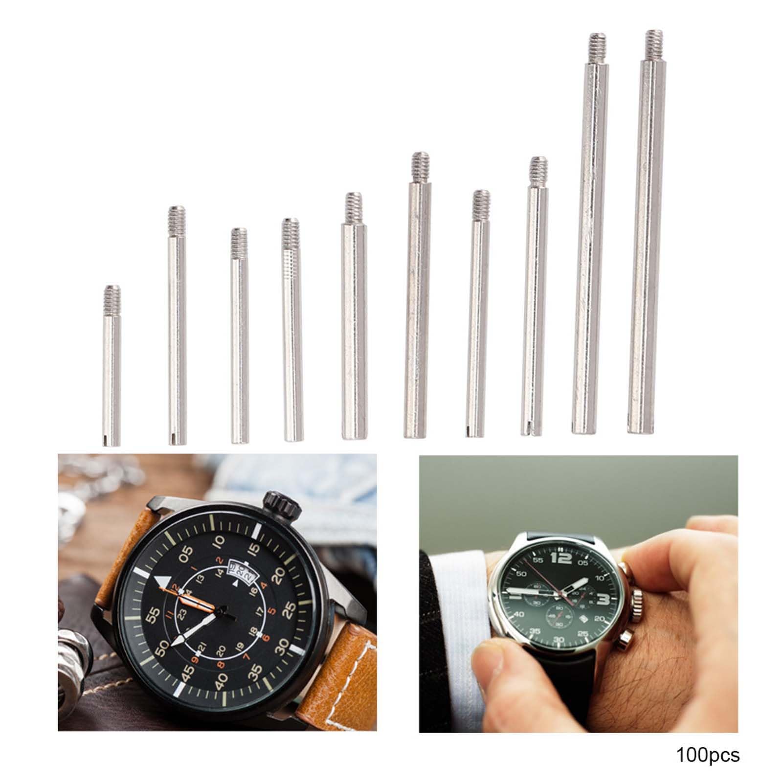 Metallo 10 misure cinturino orologio set di viti per strumenti di