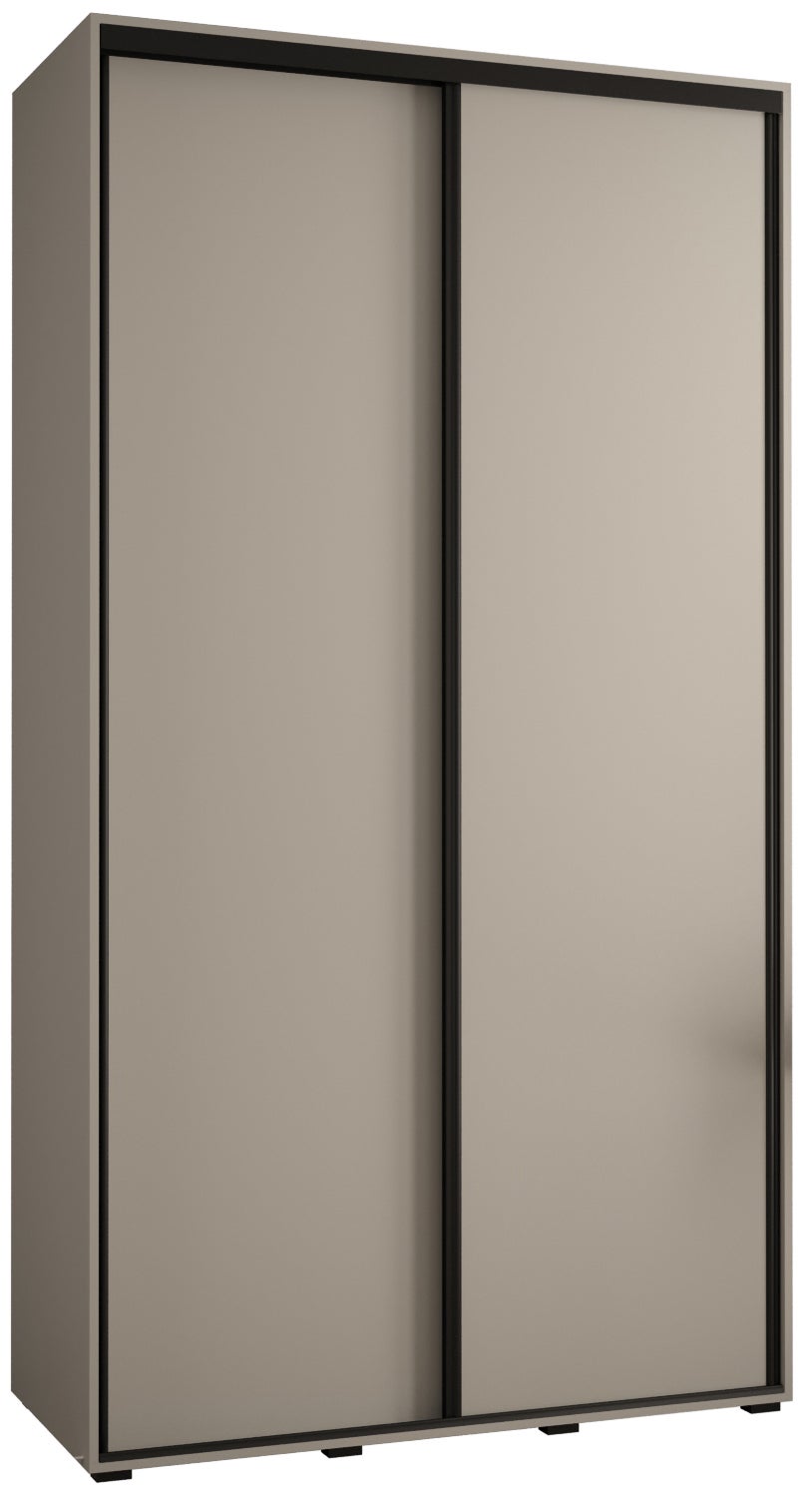 Szafa przesuwna wysoka Dakota 1 140 x 45 x 235,2 cm kaszmir + u. czarny - Abiks Meble
