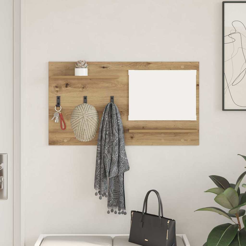 Maison exclusive - perchero de pared con estante roble artesanal 90 x 10 x 50 cm
