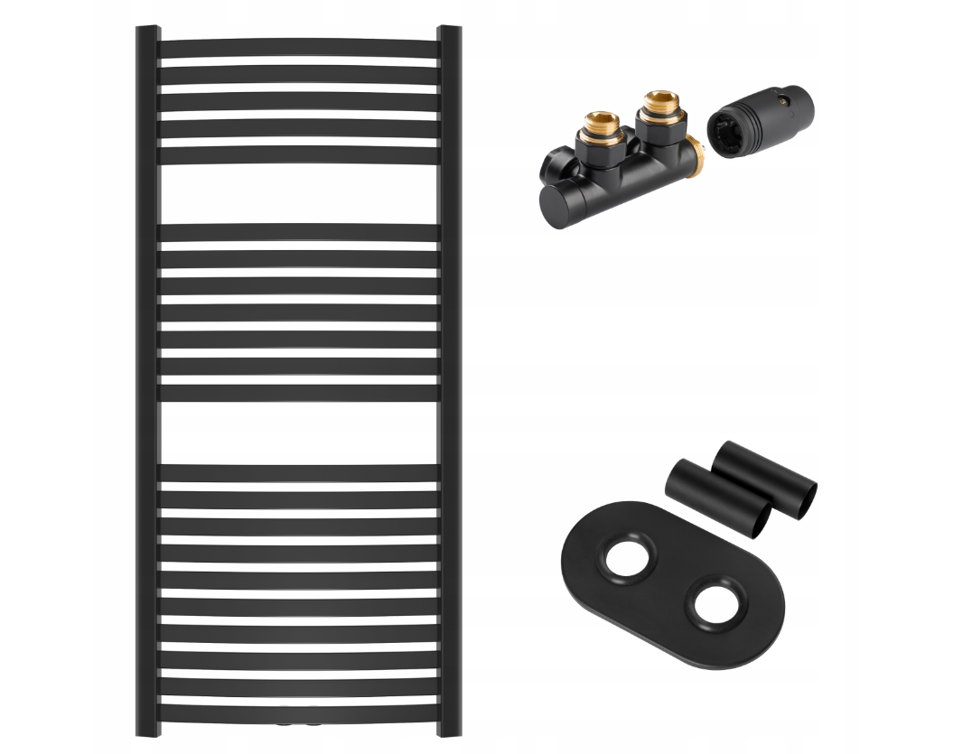 Grzejnik Łazienkowy Drabinka Kaloryfer do Łazienki 54x120 cm INVENA czarny
