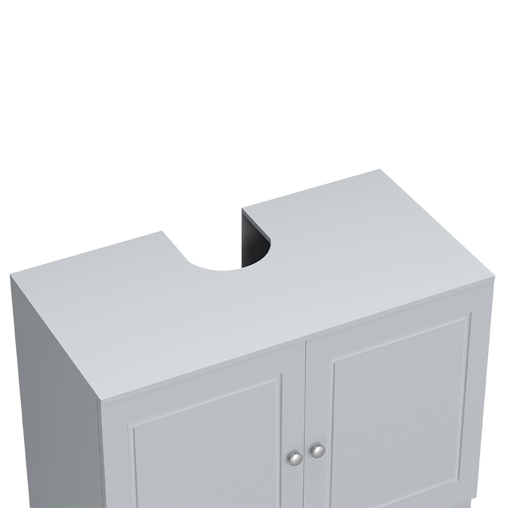 Mobile Sottolavabo da Bagno Linea Pietra Copricolonna con 2Ante Mobiletto Lavabo - 3