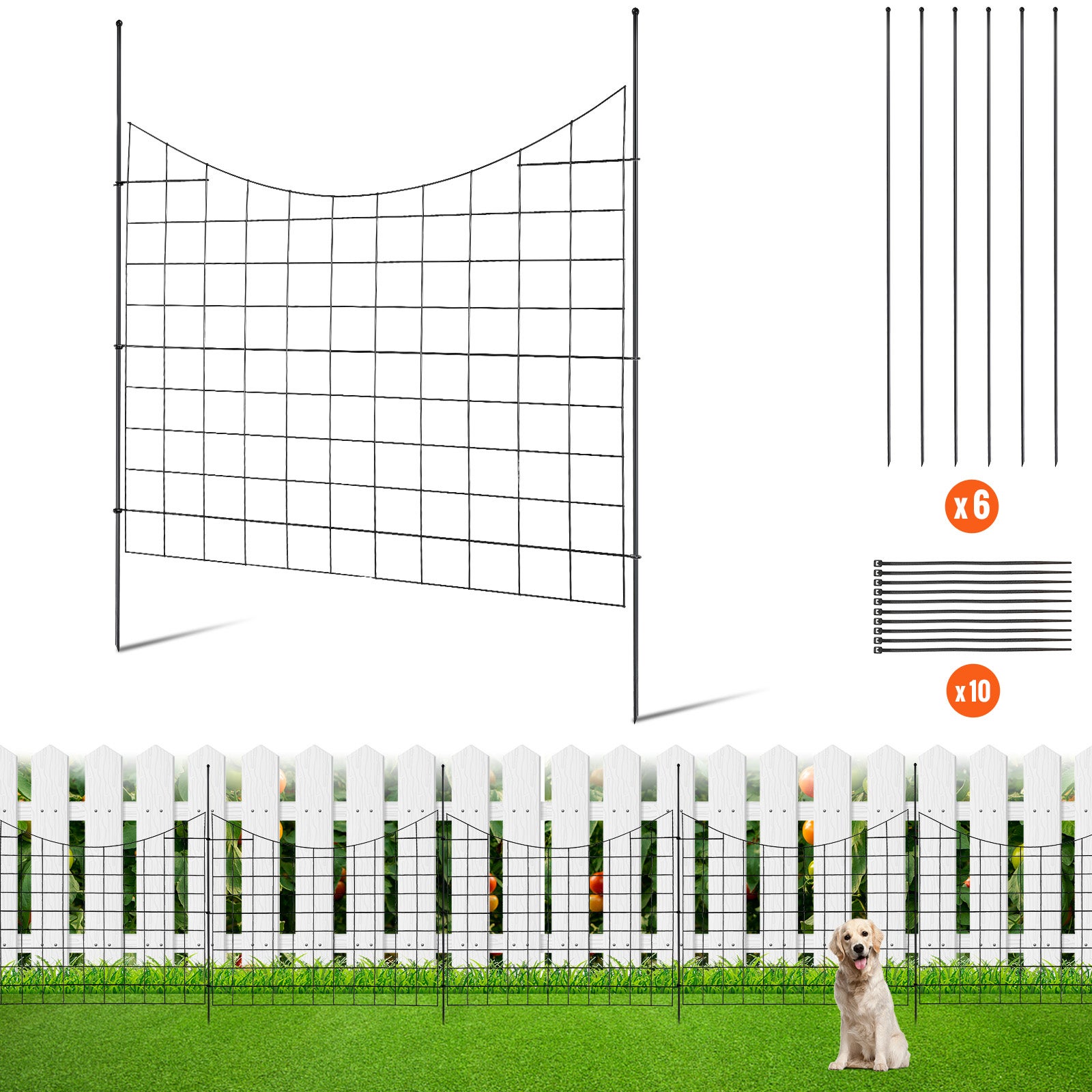Recinzione per laghetto in metallo Protezione per alberi Recinzione per protezione del laghetto 11 pezzi Recinzione per giardino 11 pezzi | Leroy Merlin