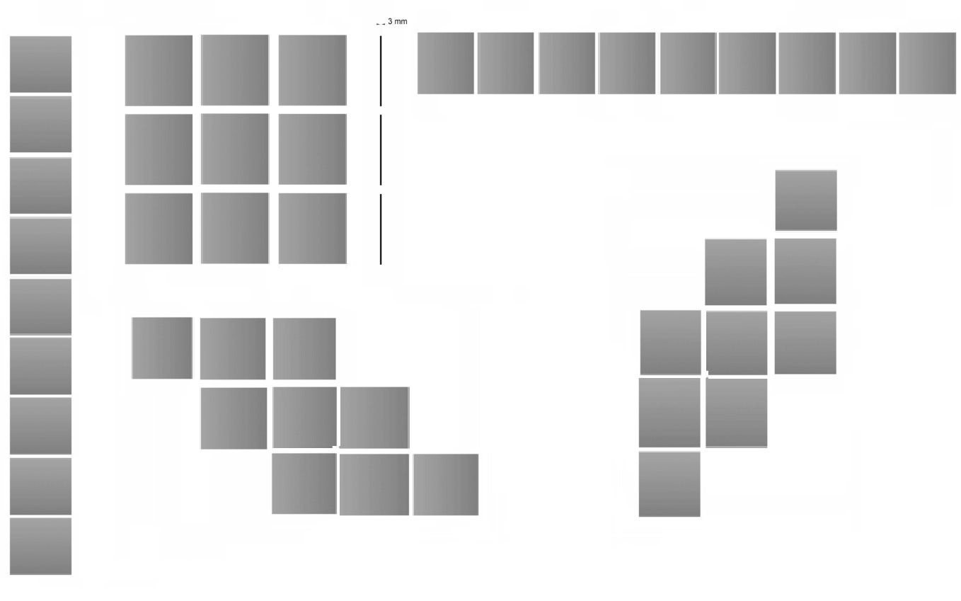 BD ART Lot de 9 MIROIRS carrés 20x20 cm en verre. Miroirs collés - 5