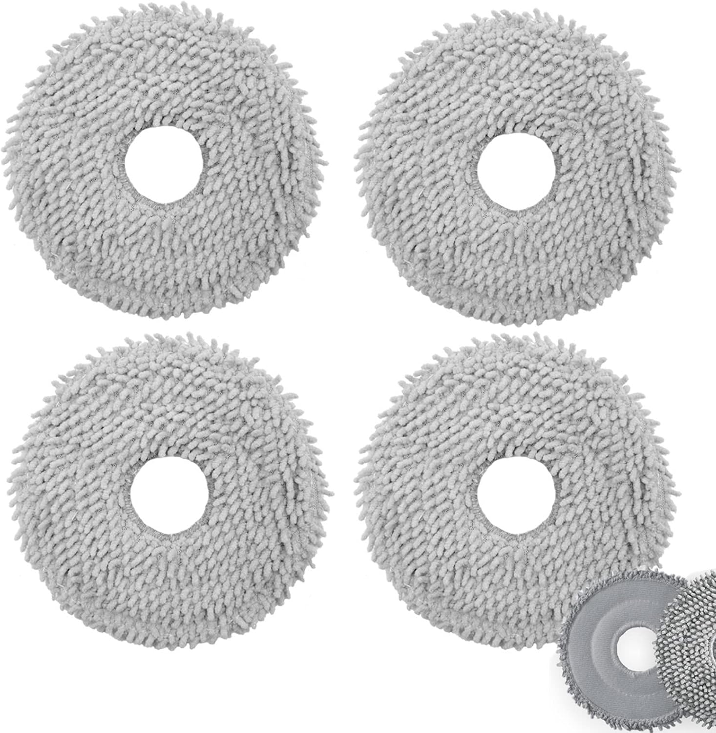 Zestaw 4 ścierek do mopa do odkurzaczy Roborock Qrevo Curv, Qrevo S, QRevo Pro, QRevo, QRevo Maxv, Qrevo Master, części zamienne, zmywalne i wielokrot