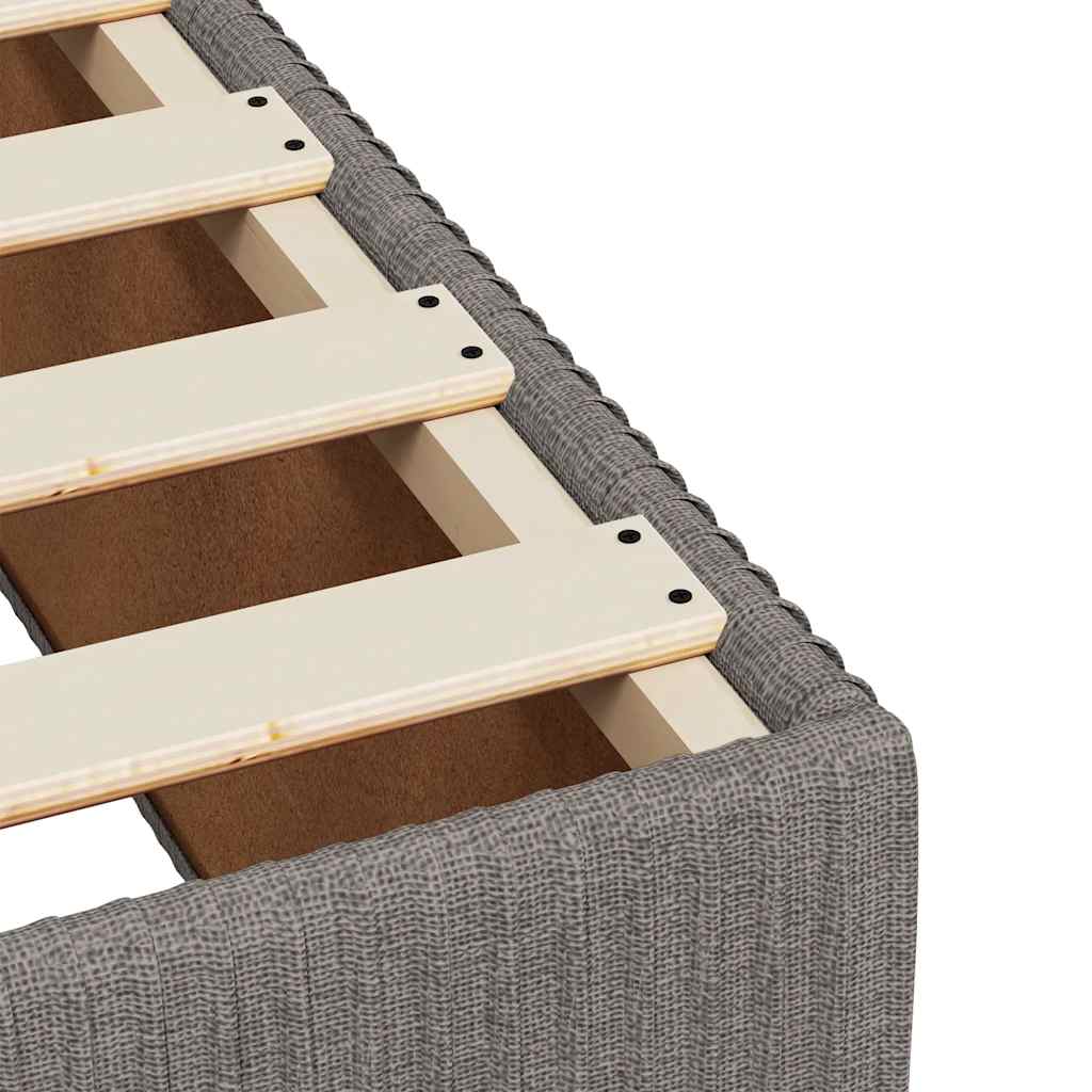 Cadre de lit sans matelas taupe 160 x 200 cm tissu - 7