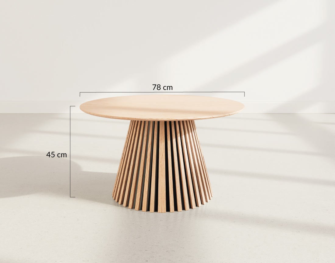 Table basse style scandinave 78*78*45 cm bois - FREYA - Best Mobilier - 5