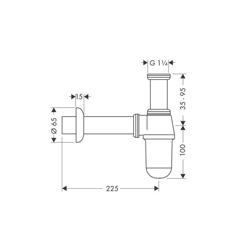 Siphon lavabo HANSGROHE chromé - 2