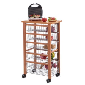 Carrello Da Cucina Con Ruote Carrellino Portaoggetti 3 Ripiani 65x33x91cm Bronzo 1013278 Carrello Da Cucina Con Ruote Carrellino Portaoggetti 3 Ripiani 65x33x91cm Bronzo 1013278