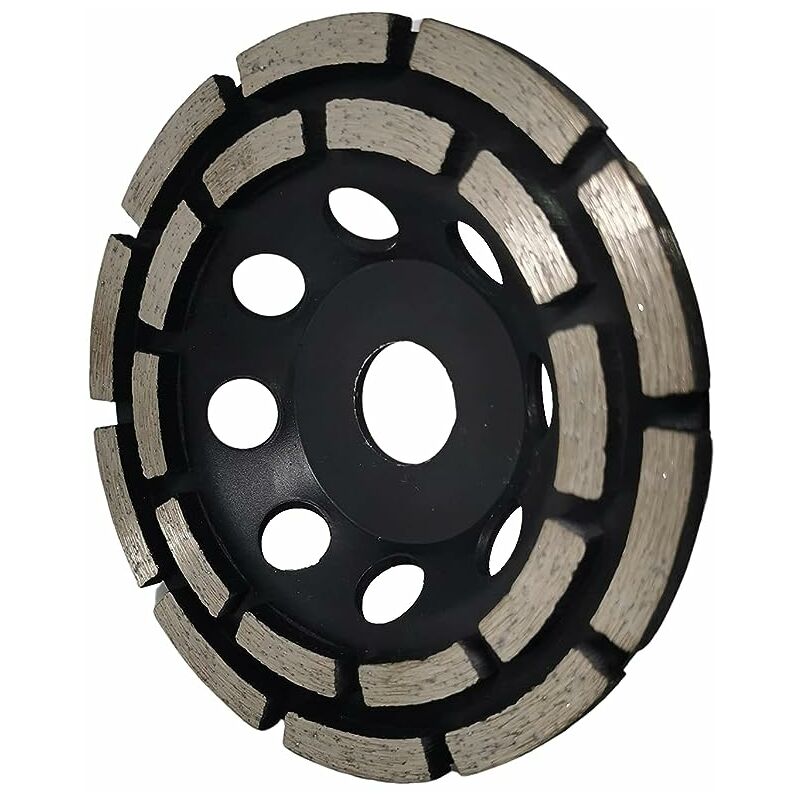 Disque Diamant à Meuler et Poncer, Meule Abrasive Diamantée 125mm x 22,23mm à Double Rangée, pour Poncer Chape, Dalle Béton, Carrelage et Colle Carrel - 3