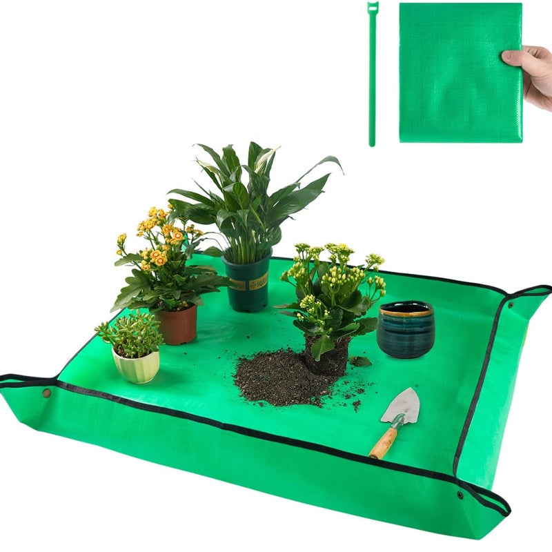 Wodoodporna i przenośna mata do sadzenia roślin doniczkowych, wykonana z polietylenu, przyjazna dla środowiska, 66 x 66 cm