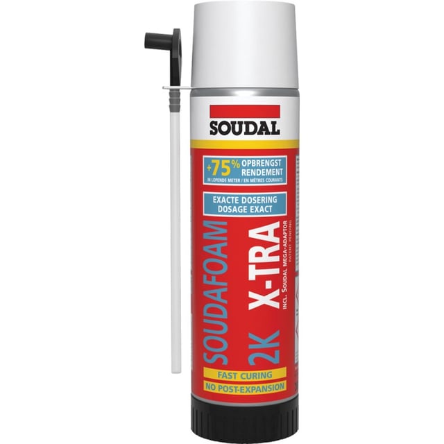 Soudafoam 2K X-tra - Espuma de poliuretano bicomponente de alto desempenho - Soudal - Spray 400 ml