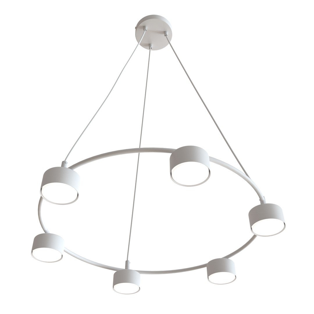 Lampa wisząca Starlit biała 6xGX53x8W ring wym: 120 x 64 x 64 cm metal Emibig