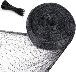 4 reti per piante, rete fine, rete per alberi da frutto, rete di protezione dagli insetti, con coulisse e fascette in nylon, per proteggere piante, frutta, fiori da insetti, uccelli (0,7 x