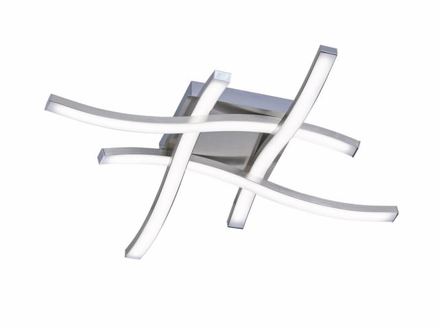 Lampa sufitowa wisząca Route srebrno-biała LED 5W 3000K 500 lm nowoczesna wym: 7 x 46 x 46 cm metal RL