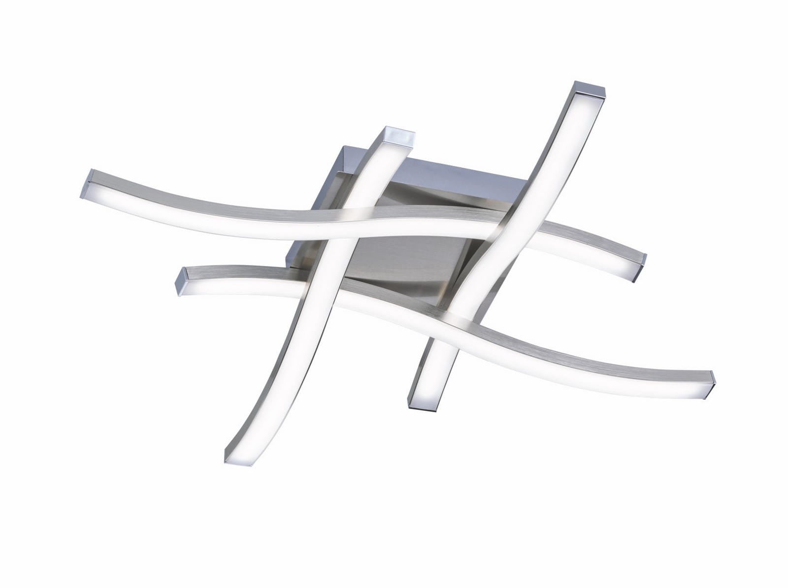 Lampa sufitowa wisząca Route srebrno-biała LED 5W 3000K 500 lm nowoczesna wym: 7 x 46 x 46 cm metal RL