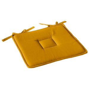 Galette De Chaise à Rabats 40x40 Cm – Bleu Turquoise, Satiné OEKO-TEX – Avec Nouettes, Lavable, Pour Salle à Manger