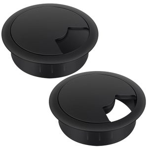 Clip Fermacavi Adesive 3M (5 Pezzi) - Set Organizer Per Cavi USB E Alimentazione Per Scrivania E Auto - Gestione Cavi Nera - 2