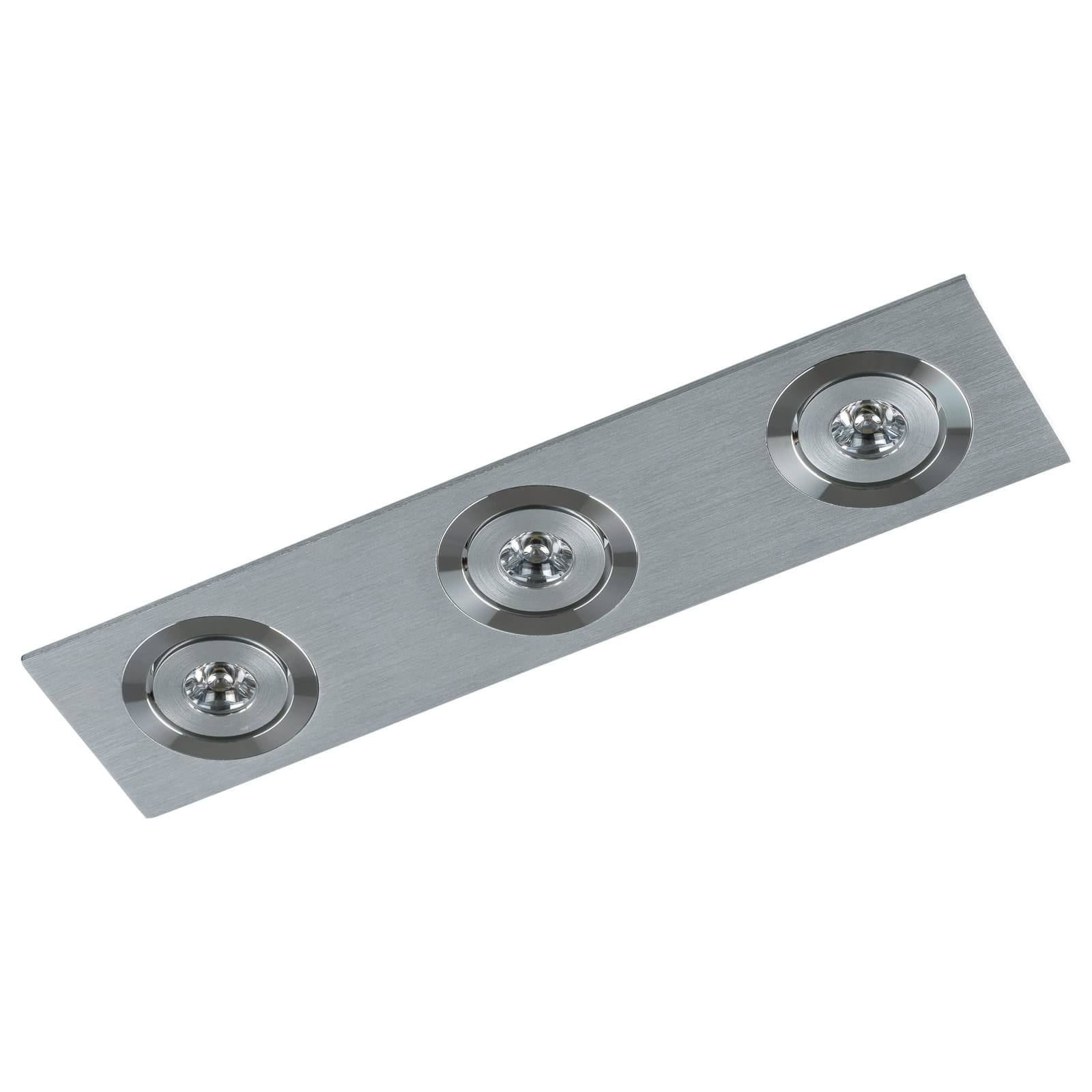 Oprawa stropowa sufitowa wpuszczana Fiamma stal satyna LED 3W wym: 2,5 x 24,5 x 6 cm prostokątna Italux