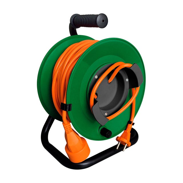 Avvolgicavo elettrico da giardino L.40m HO5VVF 2X1,5, ZENITECH