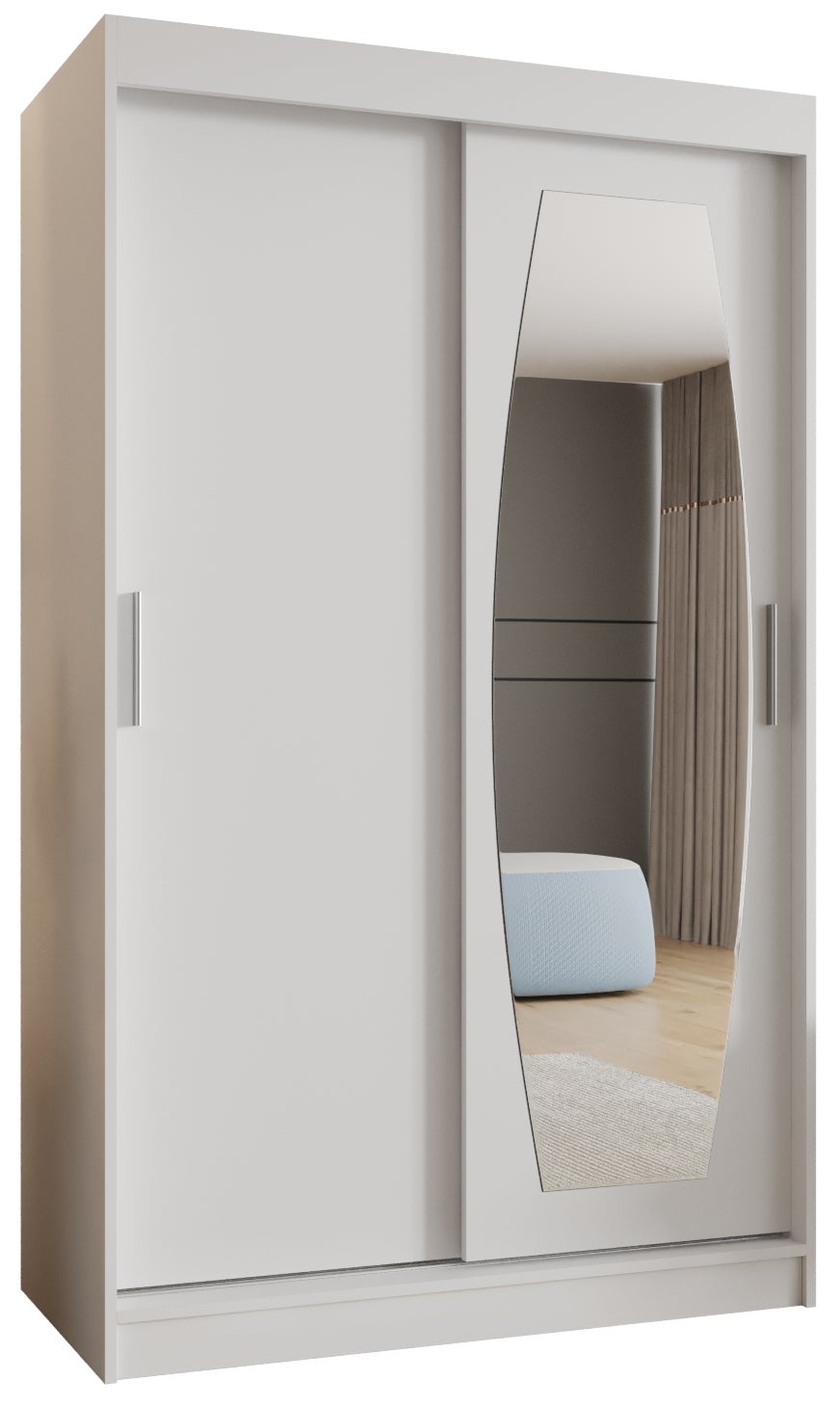 Szafa przesuwna garderoba ROSSA 120 x 62 x 200 cm Biały