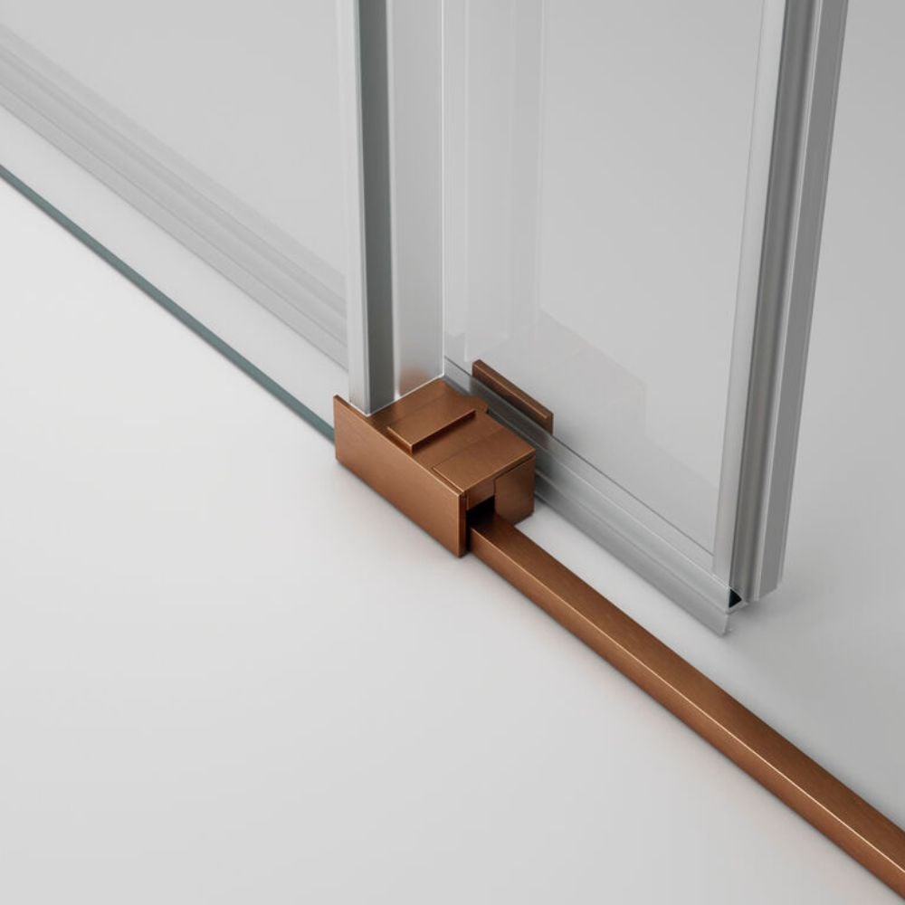 Mampara de ducha frontal fijo + puerta corredera BASIC 130-135 cm con ...