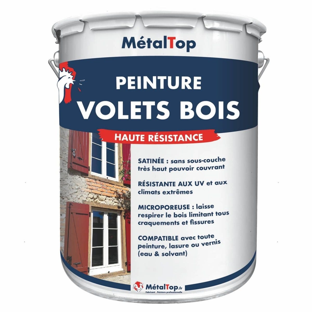 Peinture Volets Bois - Metaltop - Violet rouge - RAL 4002 - Pot 5L ...