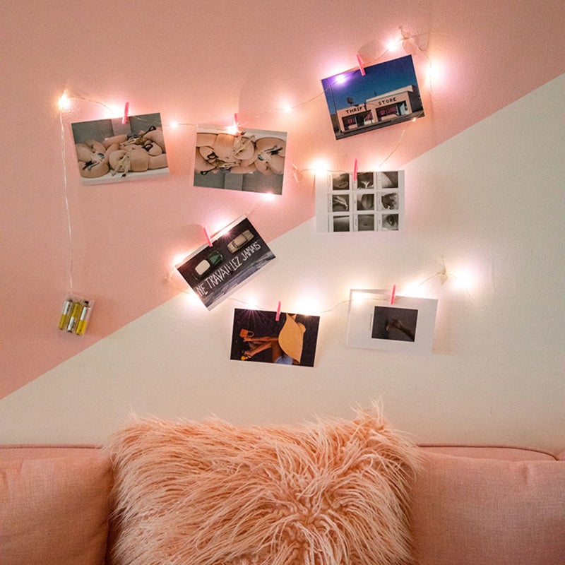Guirlande Lumière 5.0M 50 Lumières + 50 Pinces en Plastique Transparentes, Guirlande Photo DIY, Décoration Chambre - 5