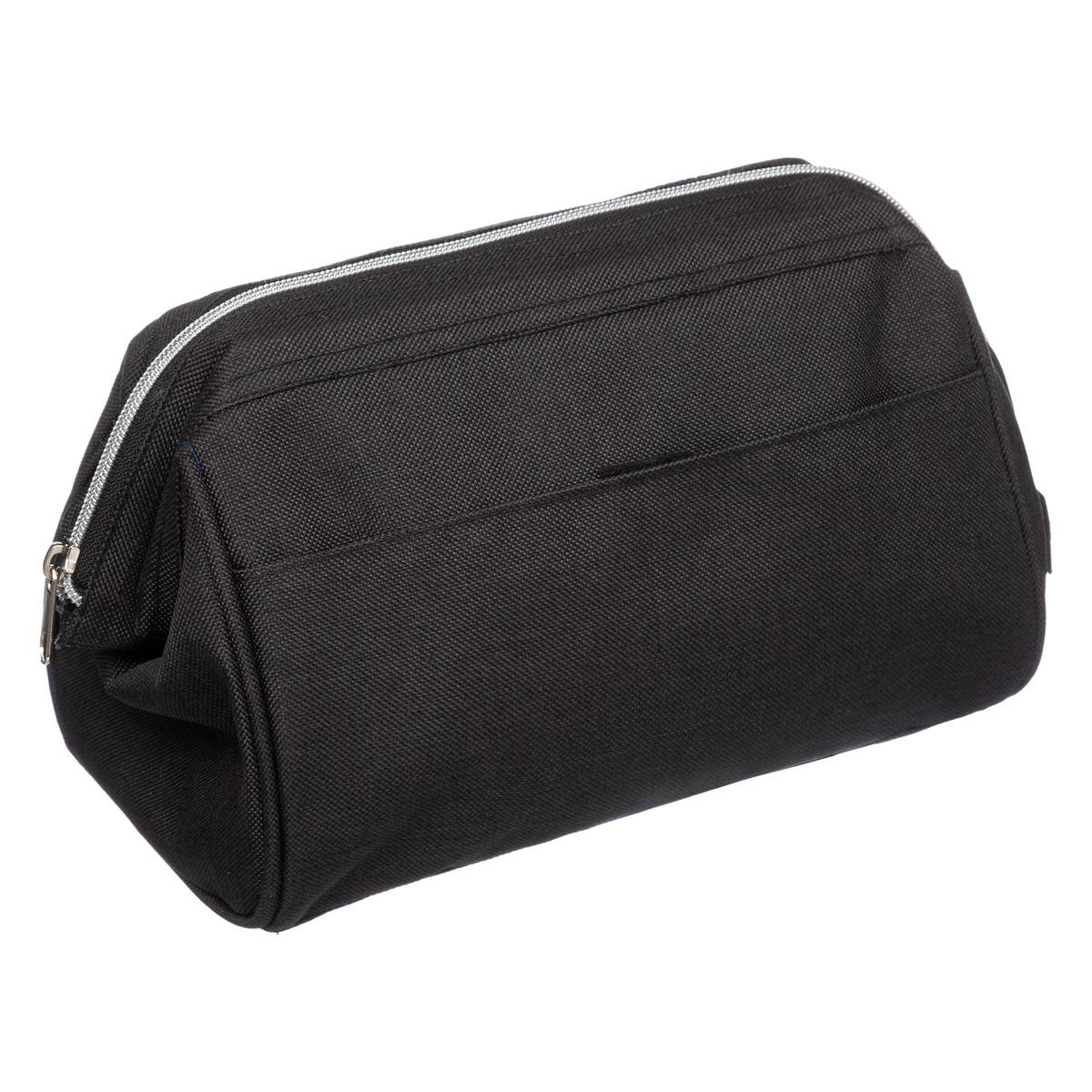 MAANGE Set 3 Borse Da Toilette Da Viaggio In PU Nero: Organizer Cosmetici Impermeabili Con Cerniera - 2