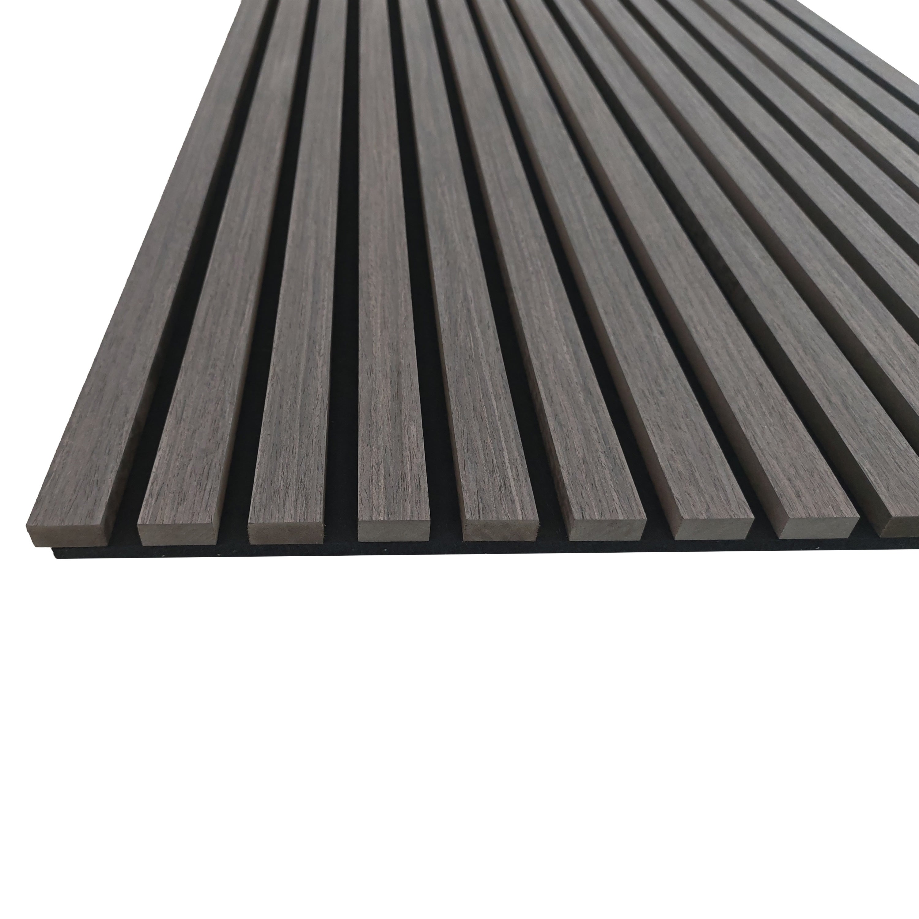 Lot de 3 - Ep. 21mm - 240 x 60cm - Chêne gris - Panneaux muraux acoustiques, feutrine noire, by Ocean - 5
