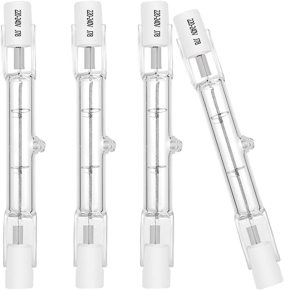 Ampoule halogène R7S 78 mm 60 W 230 V blanc chaud 2800 K, adaptée à l
