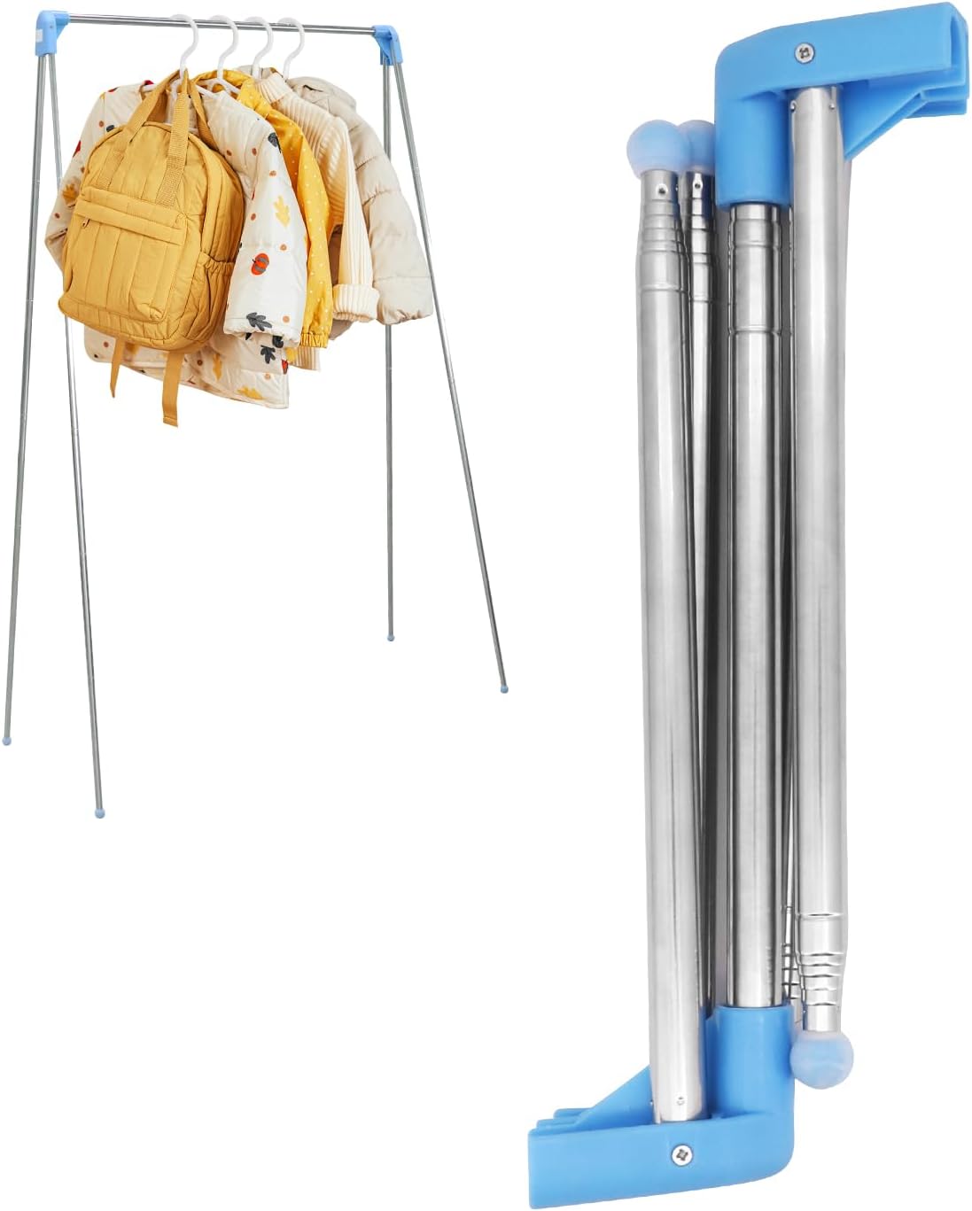 Rozkładany trójkąt na ubrania, przenośny, składany, regulowany, idealny do podróży, na kemping, do tańca, na wędrówki, do przechowywania