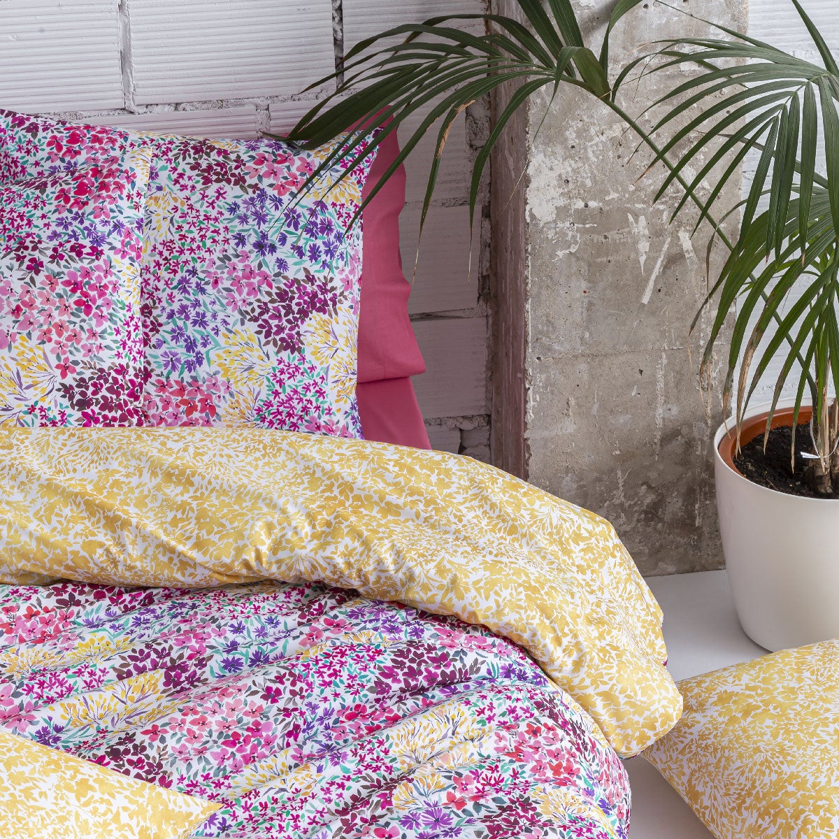Housse de couette réversible en coton KASAI A-B 240x220 cm Multicolore - 5